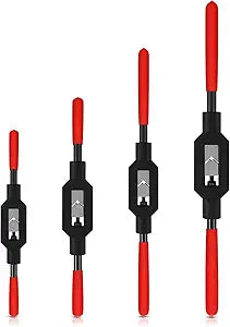 WILLBOND 4 Pcs Adjustable Tap Wrench M1-M20 Ratcheting Tap Handle Tool for Reamer for Automotive Thread Repair, Pre-oiled for Protection (1/16"-1/4",1/16"-3/8",3/16"-1/2",1/4"-3/4")