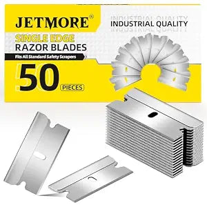 JETMORE Single Edge Razor Blades, 50 Pack Razor Blades Refills for Scrapers