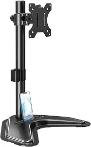 MOUNTUP Single Monitor Stands, Freestanding VESA Monitor Desk Mount fits 13'' to 32'' Computer Screen with Height Adjustable, Swivel, Tilt, Rotation, 17.6 lbs Load, For Home Office, VESA 75x75/100x100