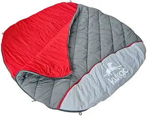 Kurgo Canyon Puffer Pup Sack, Travel Dog Bed for The Outdoors, Pet Sleeping Bag for Camping and Hiking, Packable with Stuff Sack, Durable, Water-Resistant