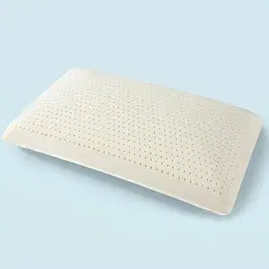Talalay 100% Natural Latex Pillow, Premium Bed Pillow for Sleeping with Removable Cotton Cover, Helps Relieve Pressure, Breathable, Best Gift with Perfect Package (1, Queen (Mid Loft))