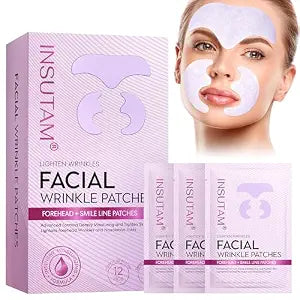 Insutam Forehead Wrinkle Patches for Anti-wrinkles: Overnight Face Wrinkles Patches to Lift Smile Lines for Women (PINK)