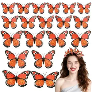 30 Pieces Monarch Butterfly Hair Clips, Halloween Party Favors Decorations