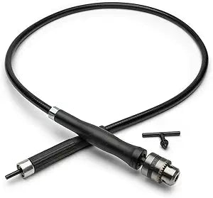 Heavy Duty Flex Shaft Rotary Tool or Drill Attachment with 3/8 Chuck - 55.5 Flexible Drill Bit Extension with Ball Bearing Design for DIY Crafting, Sanding or Woodworking Tools by Kings County Tools