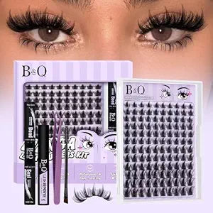 B&Q Manga Lash Clusters Kit DIY 8-18mm Reusable Eyelash Clusters Kit