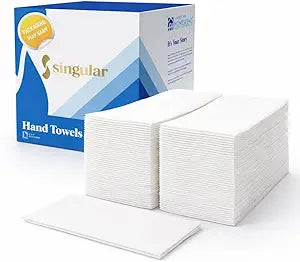 AH AMERICAN HOMESTEAD Disposable Napkins  Premium Guest Towel Napkins, Soft Linen-Feel Guest Towels for Bathroom, Disposable Hand Towels for Kitchen & Entertaining, White 12 x 17 (200 Count-Smooth)