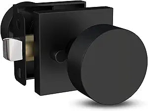 Mega Handles SUANA Privacy Door Knob for Hallway, Closet and Bathroom, Reversible Heavy Duty Design Door Knobs, Fits All Standard Door Sizes Screws Included - Matte Black (1 Pack)