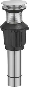 BWE Pop-Up Bathroom Sink Drain, Brushed Nickel No Overflow, Stainless Steel