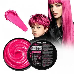 Temporary Hair Color Wax, Washable Temporary Hair Dye for Kids(Pink)