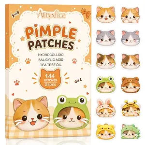 Cute Cat Acne Pimple Patches for Face, Hydrocolloid, 144 Count