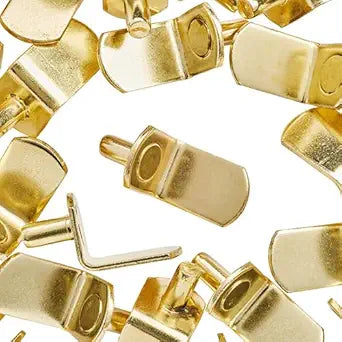 WidgetCo 5mm Brass L Shelf Pins, Shelf Supports, Architectural Finish (Qty 250)