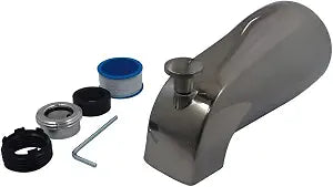 KINGSTON BRASS K1273A8 5-3/8-Inch Universal Diverter Tub Spout, Brushed Nickel