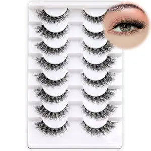 Cat Eye Lashes Wispy False Eyelashes Fluffy Lashes Strips Short Look (CT01)