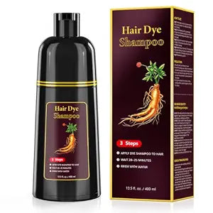 Dark Brown Hair Dye Shampoo 3 IN 1 for Gray Coverage, Ammonia-Free
