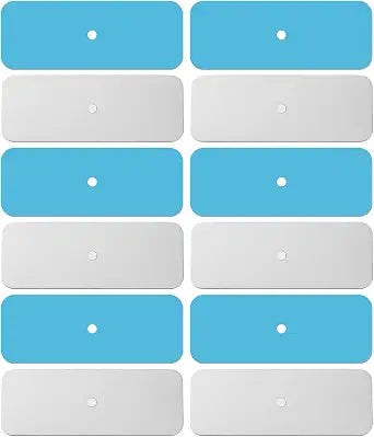 12pcs Under Cabinet Lights Magnetic Stickys, Iron Replacement Magnetic Strips with Adhesive Backing for Rechargeable Motion Sensor Lights & Wireless Cabinet Lighting