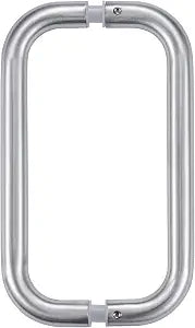 Ranbo 8" CTC Glass Shower Door Handle, 304 Stainless Steel, Brushed Nickel