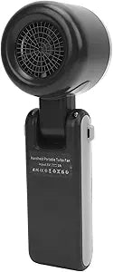 Diydeg Handheld Fan, Portable Rechargeable 5 Speed Brushless Motor Digital Display 3600mAh Battery, with 180 Degree Adjustable Design, for Outdoor Travel Home and Office (Dark Gray)