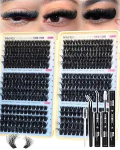 Fluffy Lash Clusters Kit Volume Eyelash Clusters 100D 120D 150D Wispy Full