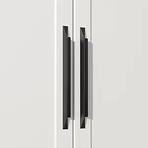 Goldenwarm 10 Pack Matte Black Cabinet Handles, 6-1/4 Inch(160mm) Finger Pulls, Long Cabinet Pulls, Modern Kitchen Bathroom Hardware