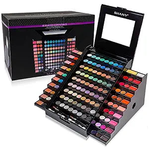 SHANY Elevated Essentials Makeup Set - All-in-One Makeup Kit with 72 Eyeshadows, 28 Lip Colors, 18 Gel Eyeliners, 10 Blushes, 1 Eye Primer, and 1 Cream Concealer