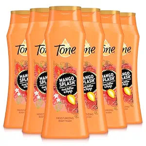 Tone Mango Splash Body Wash, 16 Fl Oz, 6-Pack