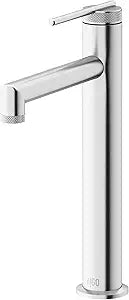 VIGO Sterling 11'' H Single Handle Single-Hole Bathroom Vessel Faucet in Brushed Nickel-VG03032BN