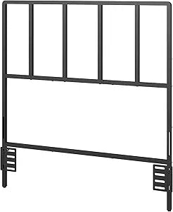 MAHANCRIS Headboard Twin Size, Metal Headboards with Universal Adapters, Adjustable Height, Modern Head Board Twin Size Only for Bedroom, Black