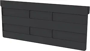 Akro-Mils 41250 Plastic Width Dividers for AkroBins Stackable Storage Bins Model 30250, Custom Storage Inserts for Tools, Crafts & Supplies, 6-Pack, Black
