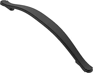 Alzassbg 10 Pack Matt Black Cabinet Pulls, 6-1/4 Inch(160mm) Hole Centers Cabinet Handles Arch Kitchen Hardware for Cabinets and Drawer AL3028MB