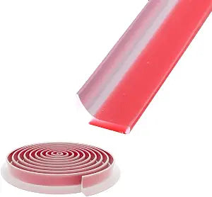 Shower Threshold Water Dam,Self Adhesive Silicone Waterproof Barrier Bathroom and Kitchen Shower Water Stopper Guard for Dry And Wet Separation Caulk Seal Strip Edge Trim(78Inch, Transparent)