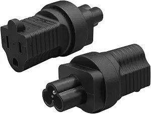 IEC320 C6 to NEMA 5-15R AC Power Adapter Plug 2.5A-15A/125V
