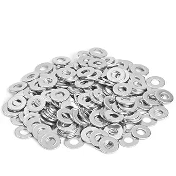 100 Pcs 1/4-Inch Flat Washers 304 Stainless Steel for Screws