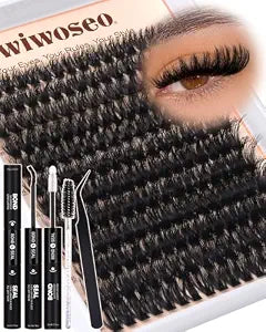 Lash Clusters Kit Fluffy 100D Thick Eyelash Clusters 10-18MM 192pcs D Curl