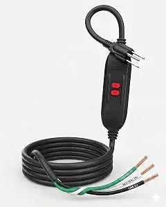 6.5FT Inline GFCI Replacement Cord with Bare Wire Ends