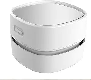 ODISTAR Mini Desktop Vacuum Cleaner for Table Dust (White AA Battery)