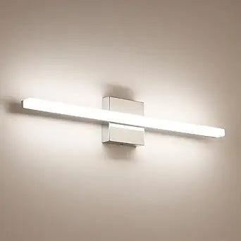 Combuh Lights for Bathroom Vanity Fixtures Above Mirror Soft Shadow Free Wall Lamp, LED 14W 24 Inch Long Lamp Bars Chrome Natural White 4000K Restroom Lighting Lmparas Luces para Baos Sobre Espejo
