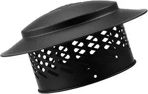 Cone Top Chimney Cap, Chimney Cover Cap Outside Roof Fireplace Screen Cover Exterior Stove Pipe Topper (Black, 6in)