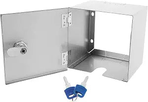 Stainless Steel Weatherproof Electrical Outlet Security Box Lockable