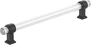 Amerock BP36661CBBR | Clear/Black Bronze Cabinet Pull | 8 inch (203 mm) Center-to-Center Cabinet Handle | Glacio | Drawer Pull | Kitchen Cabinet Handle | Furniture Hardware