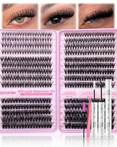 Lash Clusters Kit 560pcs Wispy Eyelash Clusters 30-100D Lash Cluster Kit