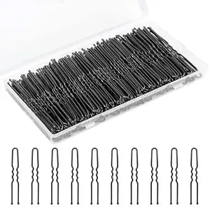 200PCS 2.8 Inch U Shaped Large Heavy Duty Hair Pins for Women Girls, Large Hair Pins for Thick/Long Hair, Long Hair Pin Bobby Pin for Secure Bun Salon Wedding Daily Hairstyles - Black
