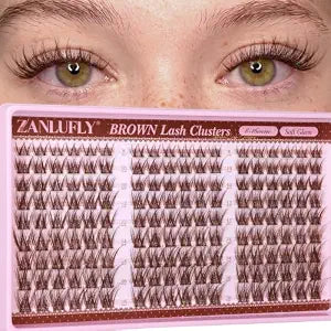 Brown Lash Clusters Natural Eyelash Clusters Dark Brown Eyelash Extensions