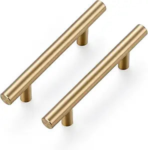 Ravinte 30 Pack 5 Inch Cabinet Pulls Champagne Bronze Stainless Steel Kitchen Drawer Pulls Cabinet Handles 5 InchLength, 3 Inch Hole Center