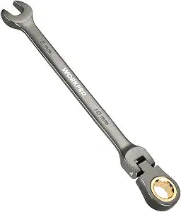 WORKPRO 10 mm Flex-Head Ratcheting Combination Wrench, Nickel Plating