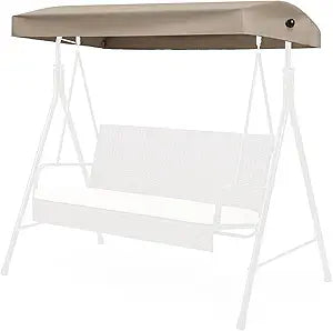 Frienda Replacement Canopy Top Compatible with Model GSS00132D, 3 Seater Outdoor Patio Swing Canopy Top Cover 77" x 46.5", Fabric Only, Structure Not Included, Will Not Fit Any Other Swing