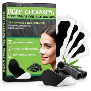 Blackhead Remover Strips, Charcoal Nose Pore Strips for Deep Pore Cleansing & Oil Control, Blackhead Removal Strips for Nose, Removes Dirt, Oil & Impurities, Pore Strips for Men and Women, 10 Count