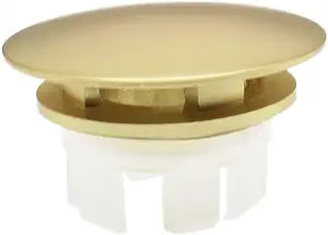 Round Hole Cover Matte Gold Sink Overflow Cap Brass Replacement Dual Layer Insert for Bathroom and Kitchen Basin