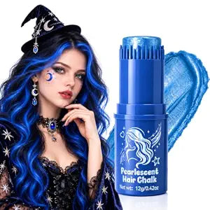 Blue Hair Chalk Comb, Temporary Hair Color for Girls Kids & Adults