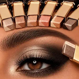 6 Pcs Two-Color Shimer Eye Shadow Sticks Set for Eye Makeup Gift