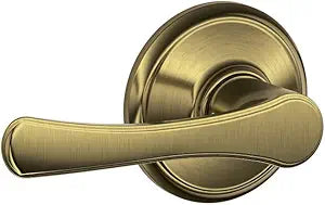 Schlage F10 VLA 609 16-080 10-027 134 N N SL Avila Hall and Closet Lever, Antique Brass